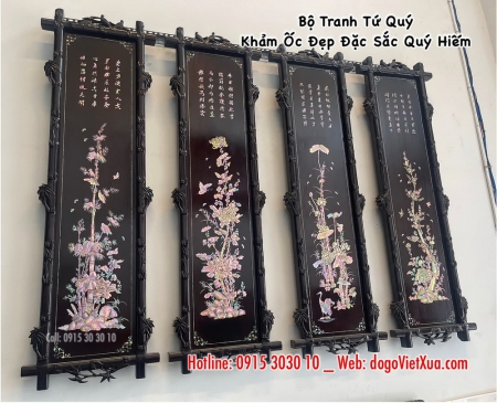 Bộ TRANH TỨ QUÝ - ĐẸP THANH CAO, THĂNG HOA CẢM XÚC