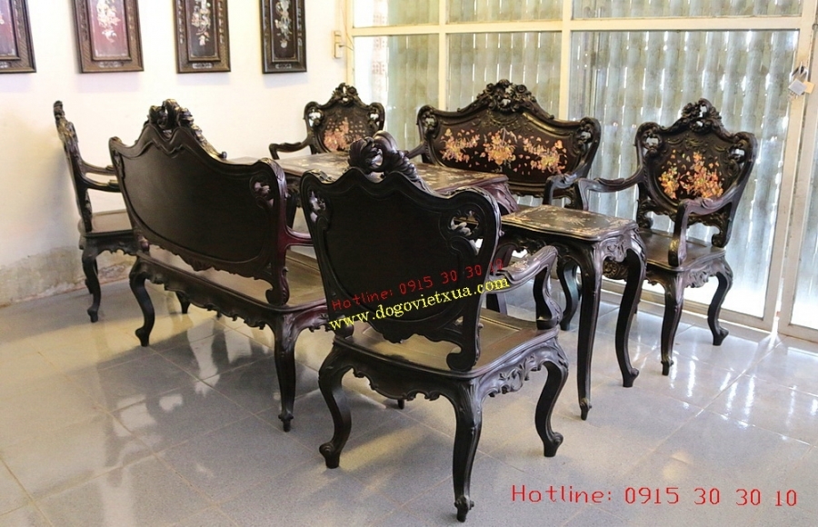 BÀN GHẾ KIỂU PHÁP - BỘ LU Y (Louis) XƯA CẨN ỐC ĐẸP ĐẶC SẮC, ĐỘC LẠ Bàn Ghế Kiểu Pháp - Bộ Lu Y (Louis) Xưa Cẩn Ốc Đẹp Đặc Sắc, Độc Lạ
