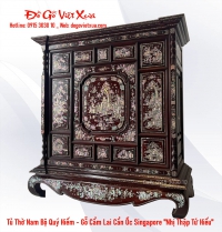 TỦ THỜ 13 TRÁM - TUYỆT PHẨM GỖ CẨM LAI CẨN ỐC QUÝ HIẾM